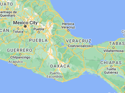 Map showing location of San Felipe Jalapa de Díaz (18.0716, -96.53518)