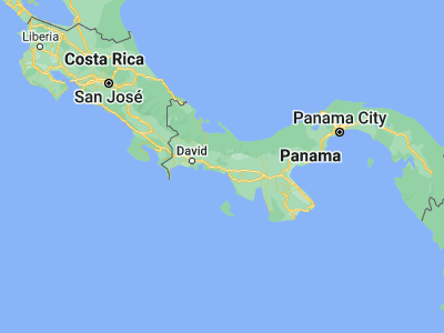 Map showing location of San Félix (8.28333, -81.86667)