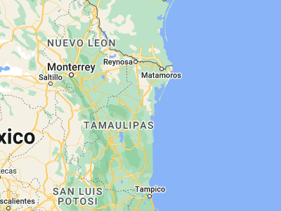 Map showing location of San Fernando (24.84726, -98.14828)