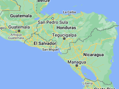 Map showing location of San Francisco de Coray (13.66139, -87.53278)