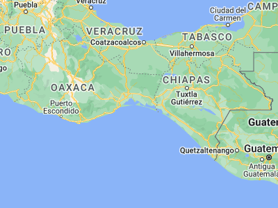 Map showing location of San Francisco del Mar (16.23226, -94.63301)