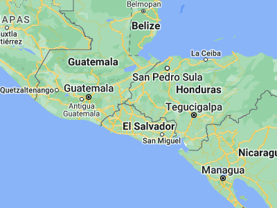 Map showing location of San Francisco del Valle (14.43333, -88.95)