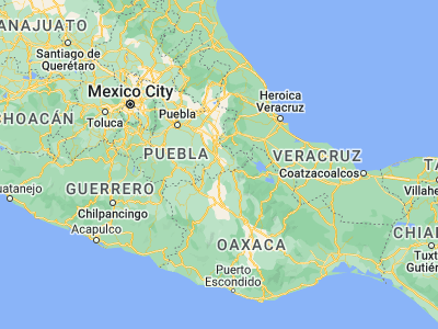 Map showing location of San Gabriel Chilac (18.32598, -97.34777)