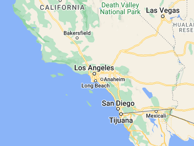 Map showing location of San Gabriel (34.09611, -118.10583)