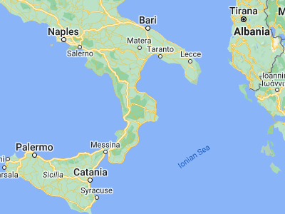 Map showing location of San Giovanni in Fiore (39.2633, 16.6996)