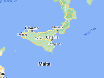 Map showing location of San Giovanni la Punta (37.57605, 15.09809)