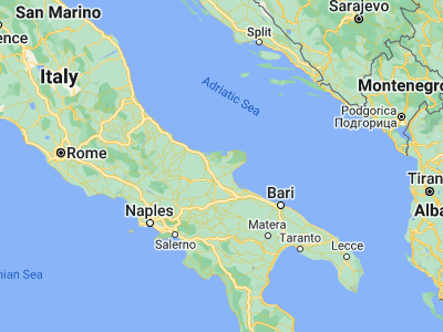 Map showing location of San Giovanni Rotondo (41.70494, 15.71905)