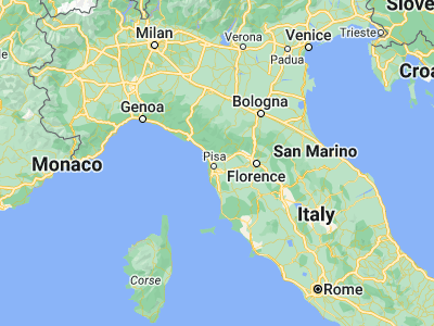Map showing location of San Giuliano Terme (43.76164, 10.4404)
