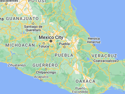 Map showing location of San Gregorio Atzompa (19.02818, -98.35211)