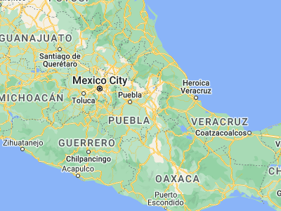 Map showing location of San Hipólito Xochiltenango (18.94175, -97.87353)