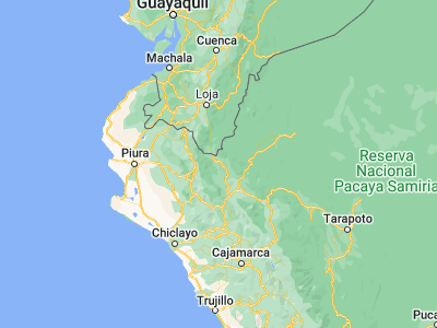 Map showing location of San Ignacio (-5.14583, -79.00139)