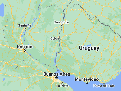 Map showing location of San Javier (-32.68333, -58.13333)