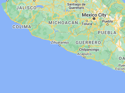 Map showing location of San Jeronimito (17.56818, -101.34499)