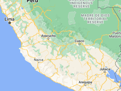 Map showing location of San Jerónimo (-13.65028, -73.365)