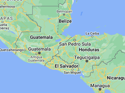 Map showing location of San Joaquín (15.05, -88.9)