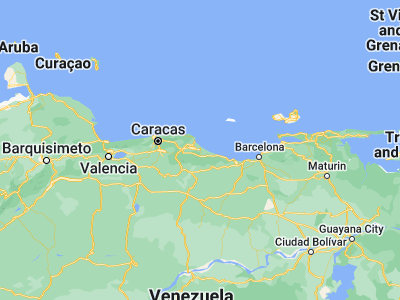 Map showing location of San José de Barlovento (10.30125, -65.99052)