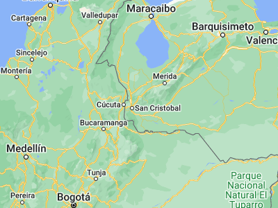 Map showing location of San José de Bolívar (7.91139, -71.97194)