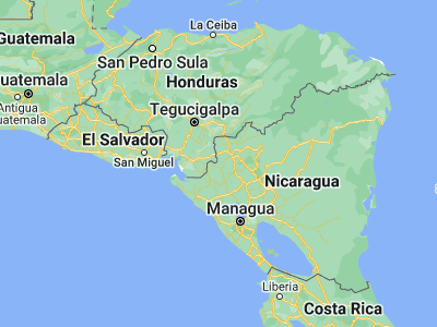 Map showing location of San José de Cusmapa (13.28841, -86.6554)
