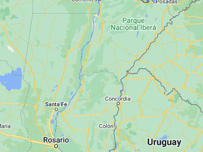 Map showing location of San José de Feliciano (-30.38452, -58.75167)