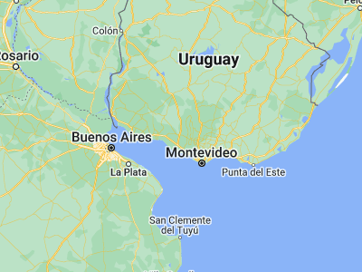Map showing location of San José de Mayo (-34.3375, -56.71361)