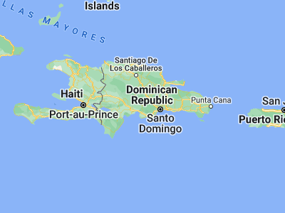 Map showing location of San José de Ocoa (18.54661, -70.50631)