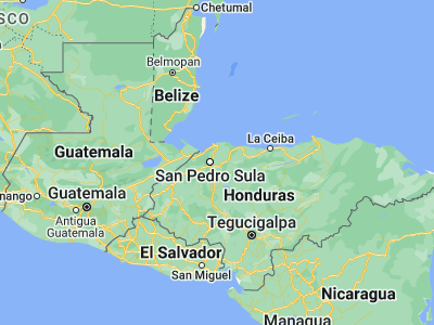 Map showing location of San José del Boquerón (15.48333, -87.86667)