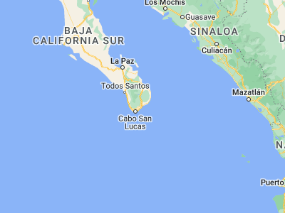 Map showing location of San José del Cabo (23.05888, -109.69771)