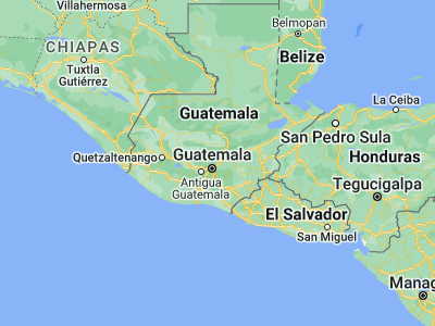 Map showing location of San José del Golfo (14.76278, -90.37639)