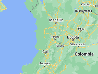 Map showing location of San José del Palmar (4.97417, -76.22833)