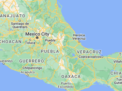 Map showing location of San José Esperanza (18.86279, -97.40628)