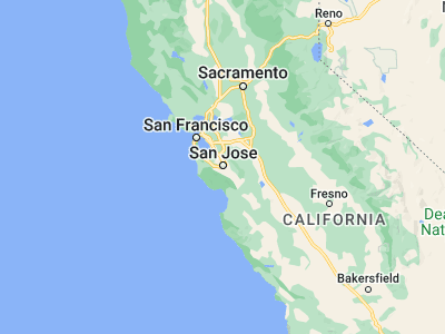 Map showing location of San Jose (37.33939, -121.89496)