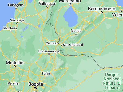 Map showing location of San Josecito (7.65997, -72.21958)