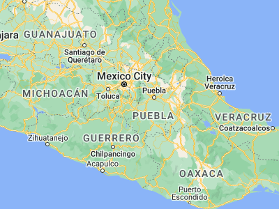 Map showing location of San Juan Amecac (18.83456, -98.65894)