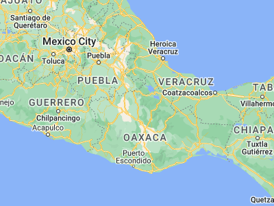 Map showing location of San Juan Bautista Cuicatlán (17.801, -96.95915)