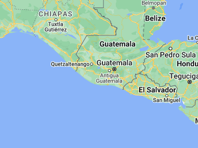 Map showing location of San Juan Bautista (14.41667, -91.18333)