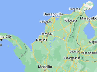 Map showing location of San Juan de Betulia (9.27345, -75.24103)