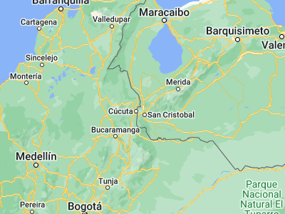 Map showing location of San Juan de Colón (8.03125, -72.26053)
