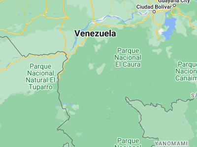 Map showing location of San Juan de Manapiare (5.31718, -66.04862)