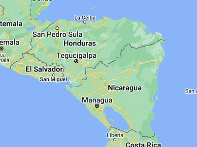 Map showing location of San Juan de Río Coco (13.54483, -86.16506)