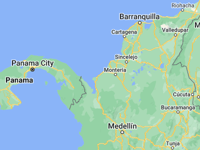 Map showing location of San Juan de Urabá (8.75924, -76.52969)