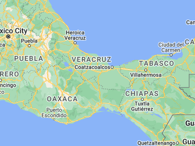 Map showing location of San Juan Evangelista (17.88704, -95.13845)