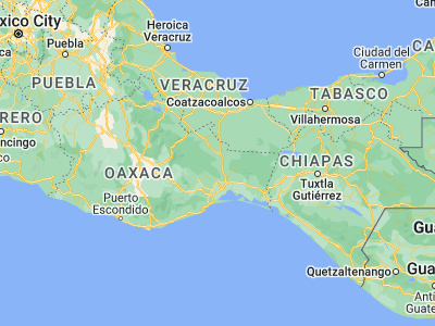 Map showing location of San Juan Guichicovi (16.96239, -95.09439)