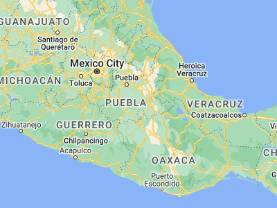 Map showing location of San Juan Ixcaquixtla (18.46022, -97.83107)