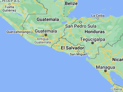 Map showing location of San Juan Opico (13.87611, -89.35972)