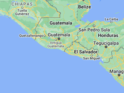 Map showing location of San Juan Tecuaco (14.08222, -90.26111)