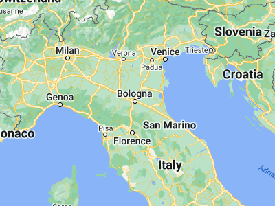 Map showing location of San Lazzaro di Savena (44.46777, 11.41401)
