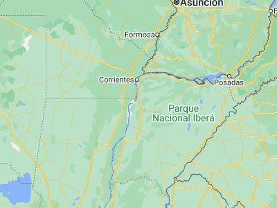 Map showing location of San Lorenzo (-28.13306, -58.76733)