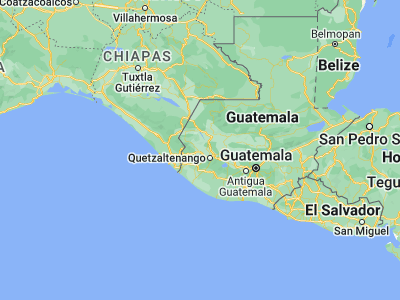 Map showing location of San Lorenzo (15.03333, -91.73333)