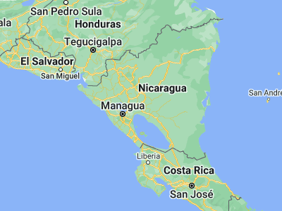 Map showing location of San Lorenzo (12.37781, -85.66741)