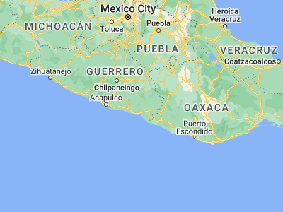 Map showing location of San Luis Acatlán (16.81667, -98.73333)